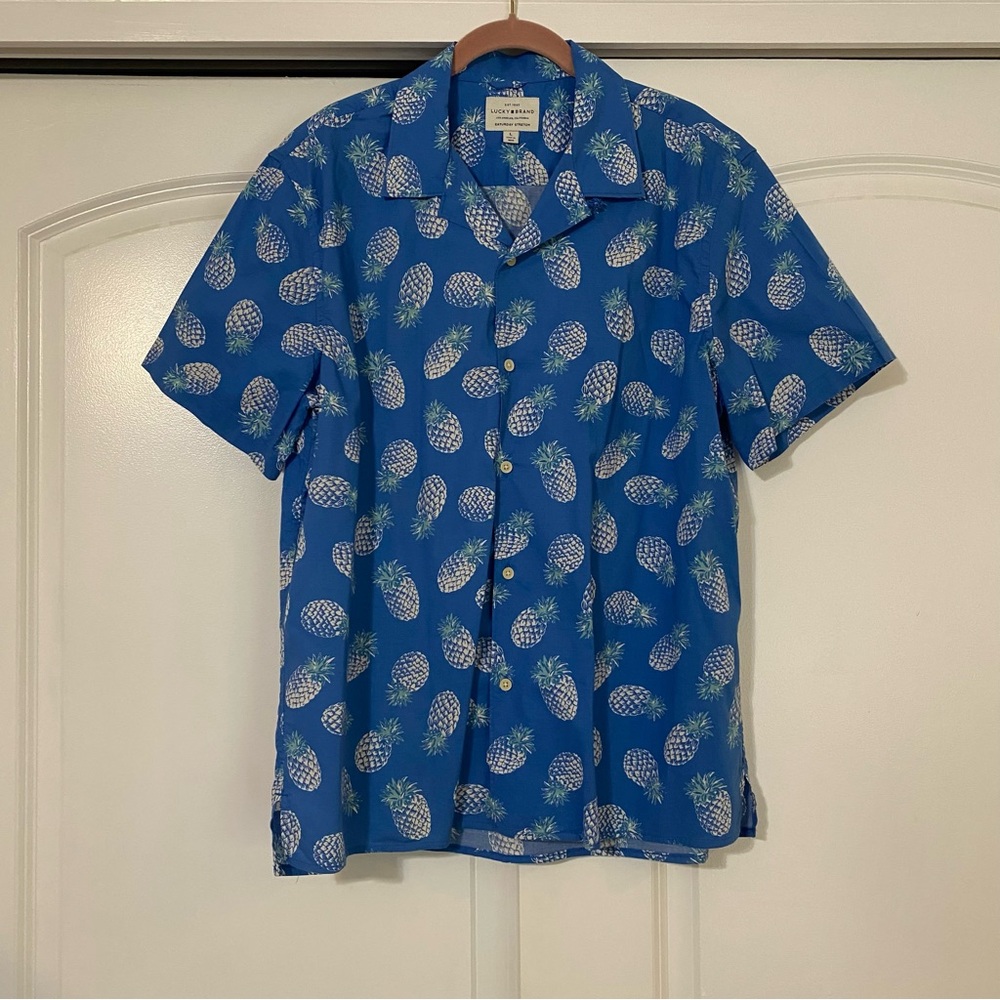Lucky Brand Blue Casual Button Down Shirt